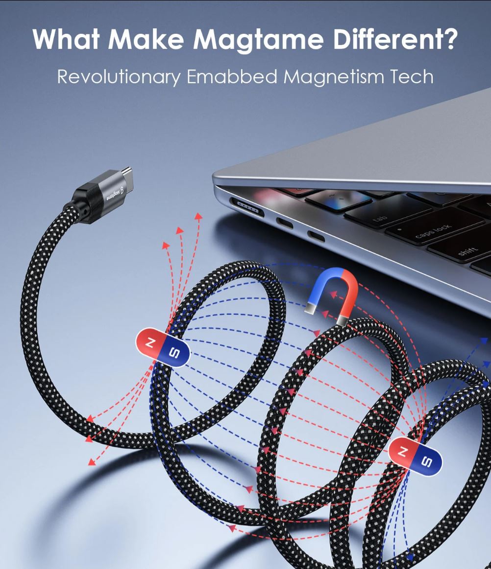 Magtame magnetic charging cable 60W USB C to C